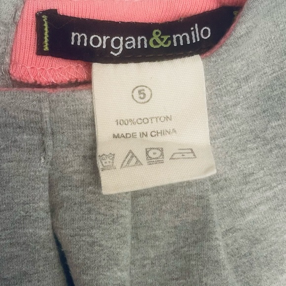 Morgan & Milo Girls 100% Cotton Gray Stripe Dress Size 5 - Picture 5 of 8